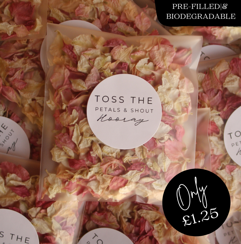 "Hooray" Wedding Confetti Packets