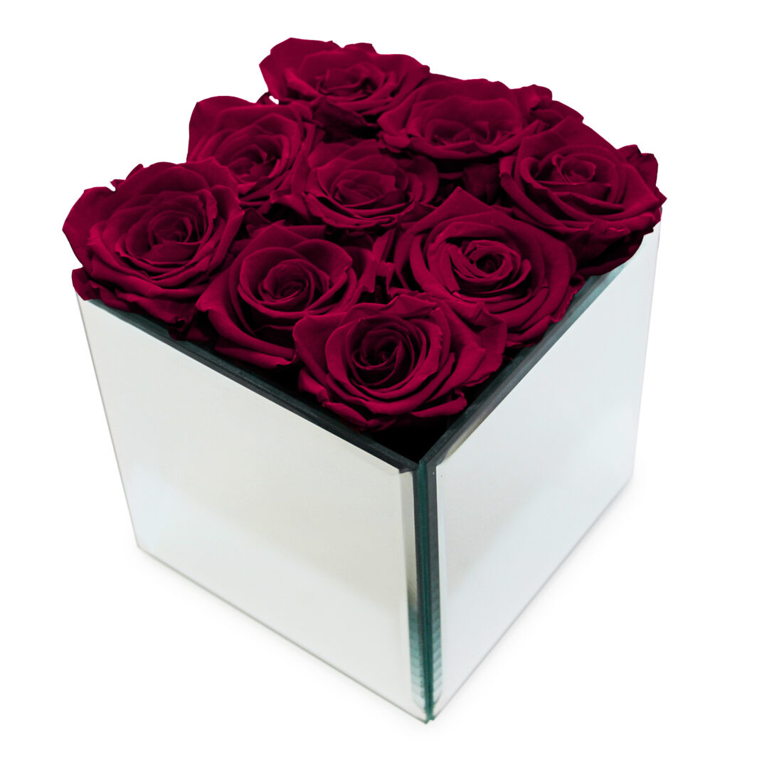 Burgundy Preserved Rose Box - Large