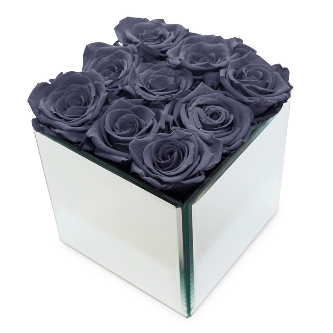 Grey Preserved Rose Box - Large