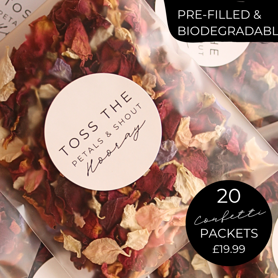 20 Biodegradable Confetti Petal Packets