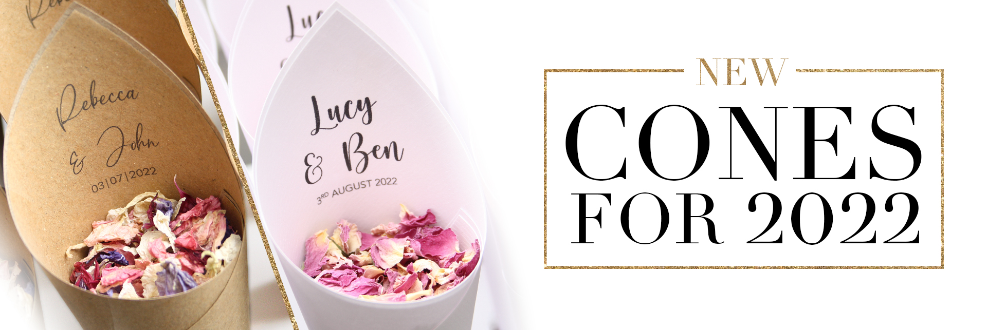 Personalised Wedding Confetti Cones Personalised Wedding Confetti Cones