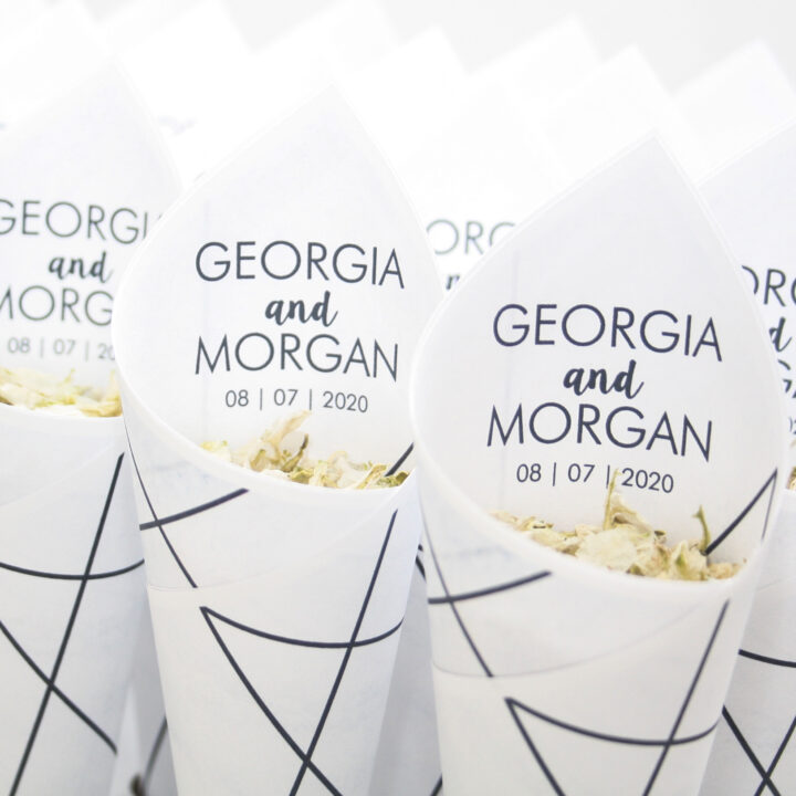 Marble Style Confetti Cones Marble Style Confetti Cones