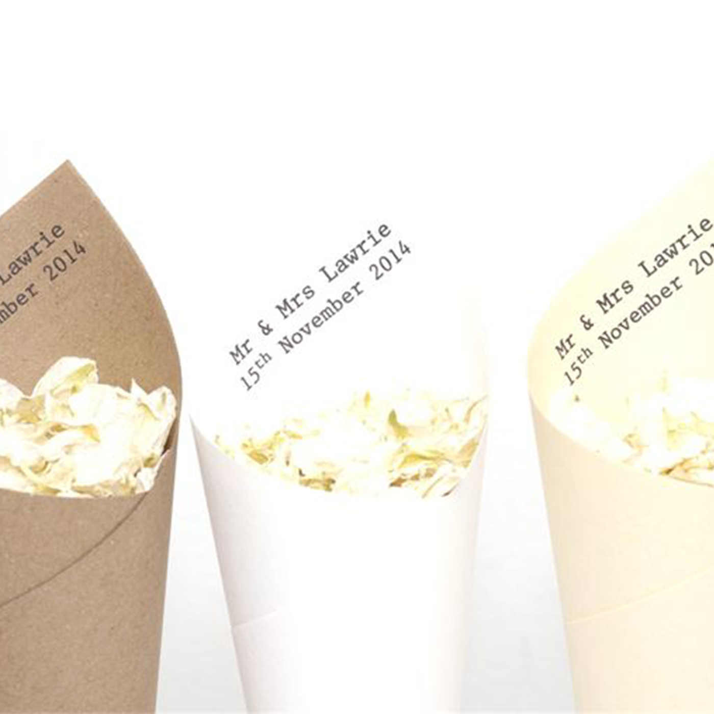 Mr & Mrs Confetti Cones Mr & Mrs Confetti Cones
