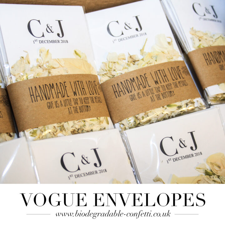 Vogue Style Envelopes for Wedding Confetti Vogue Style Envelopes for Wedding Confetti