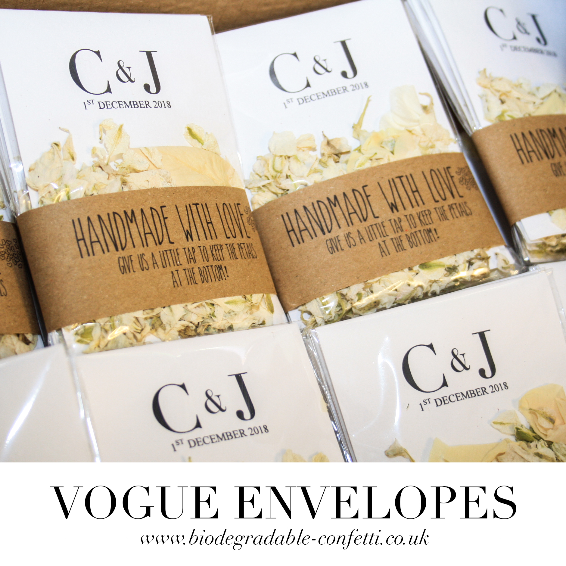 Vogue Style Envelopes for Wedding Confetti Vogue Style Envelopes for Wedding Confetti